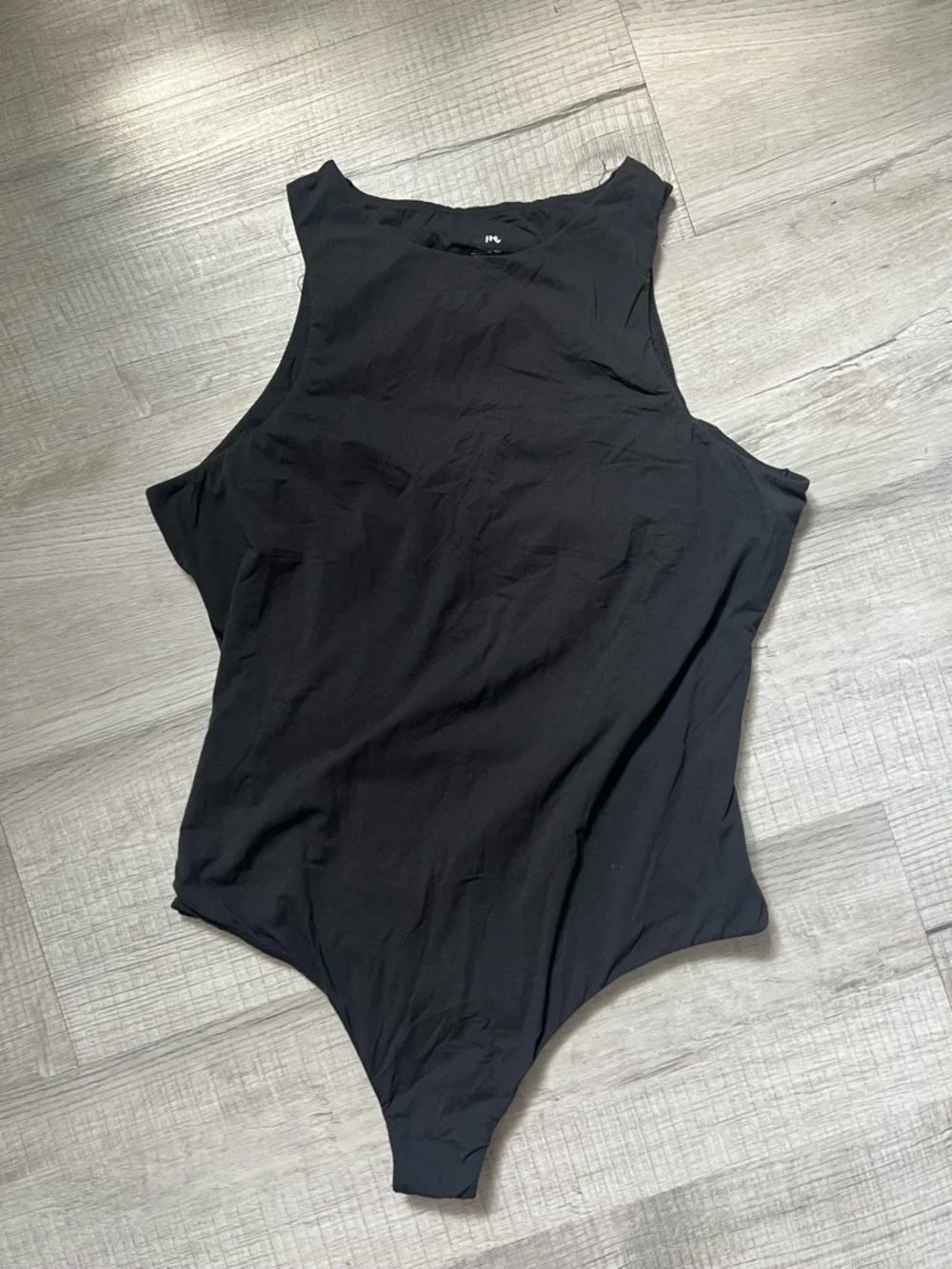 SKIMS HIGH NECK BODYSUIT Black One-Piece Size Medium